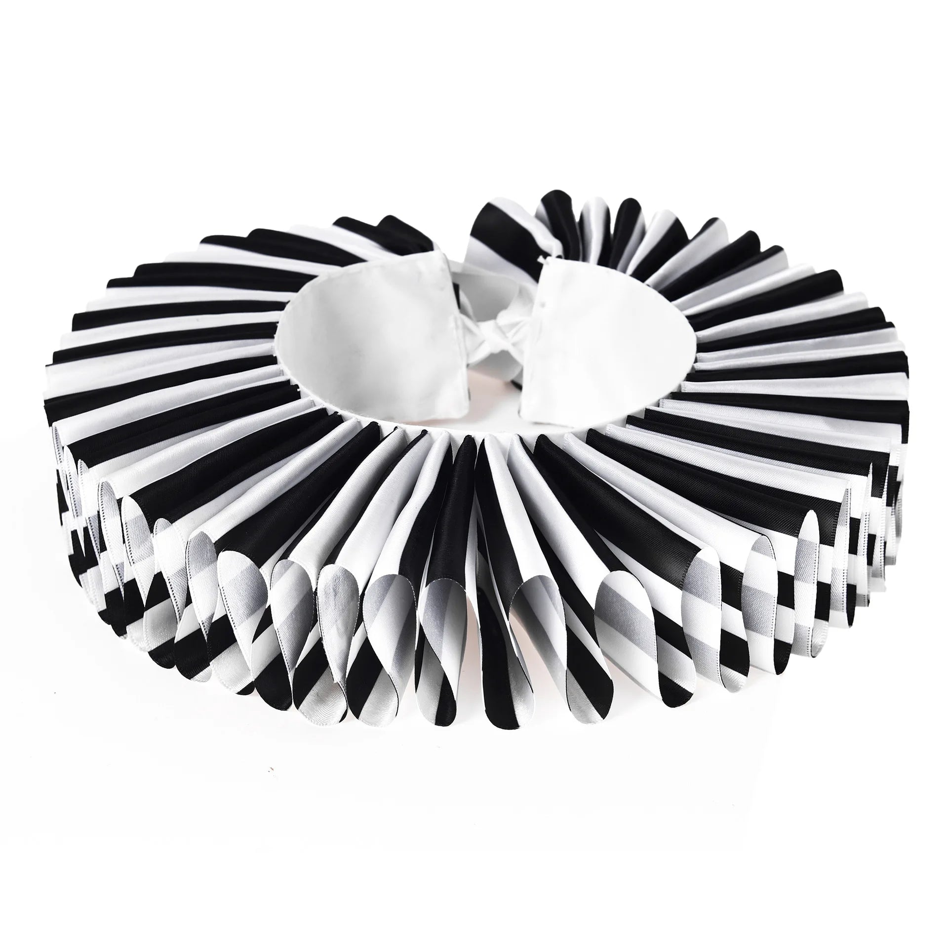 Clown exaggerated Raf's fake collar European and American men and women black and white striped collar scarf photography props - Big Tim's Magic Emporium