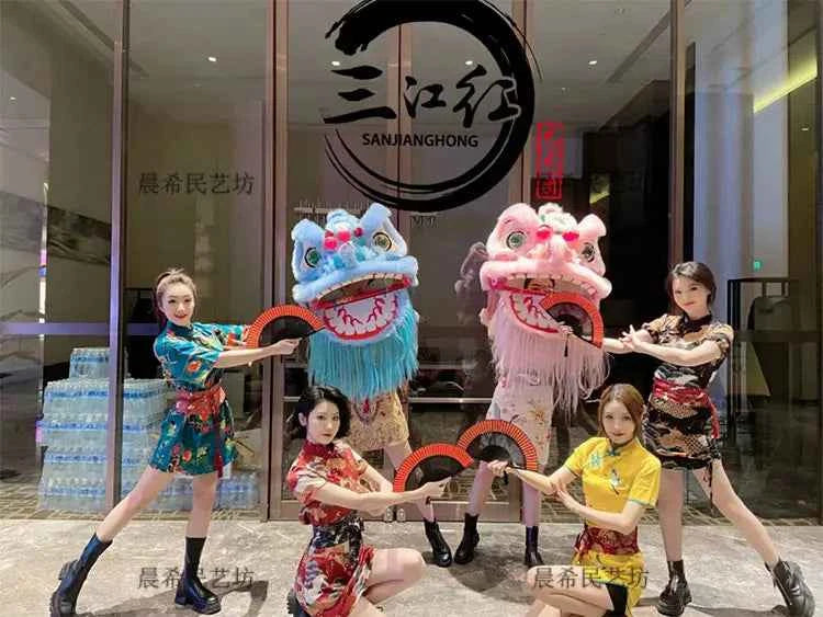 lion dance props complete set of lion dance adult full set of double single