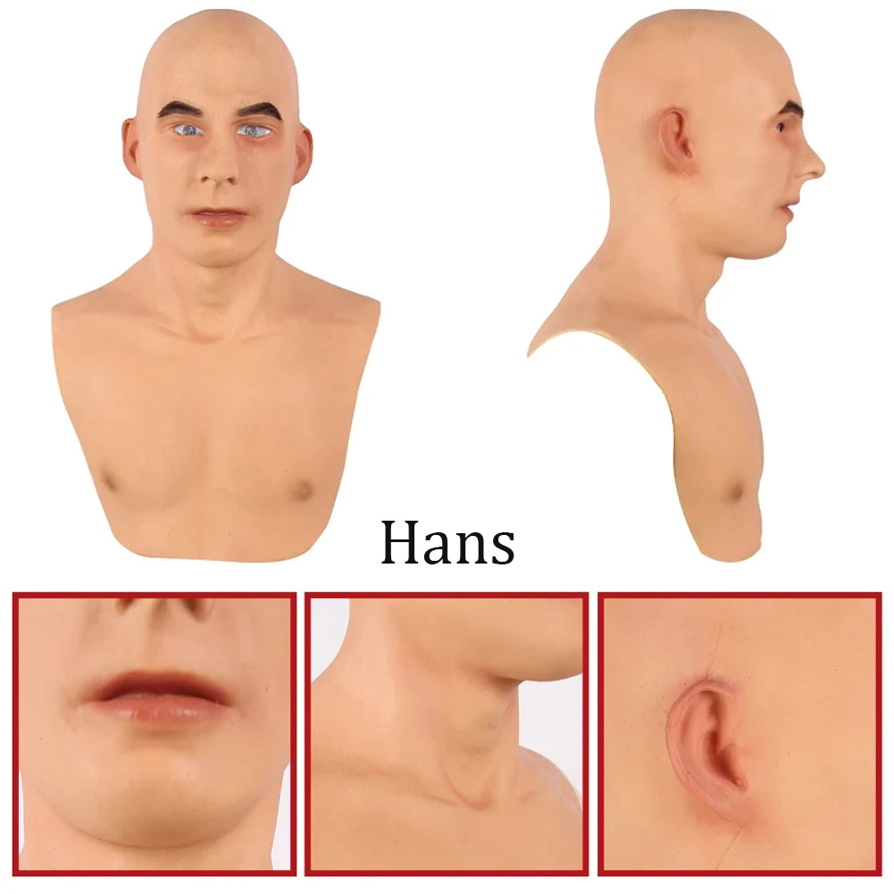 Crossdressing Soft Silicone Cosplay Costume Masks Props for Crossdresser Transvestite Halloween Men's silicone masks realistic - Big Tim's Magic Emporium