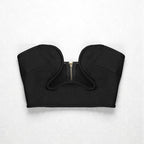 Sweetheart Neck Bandage Crop Top