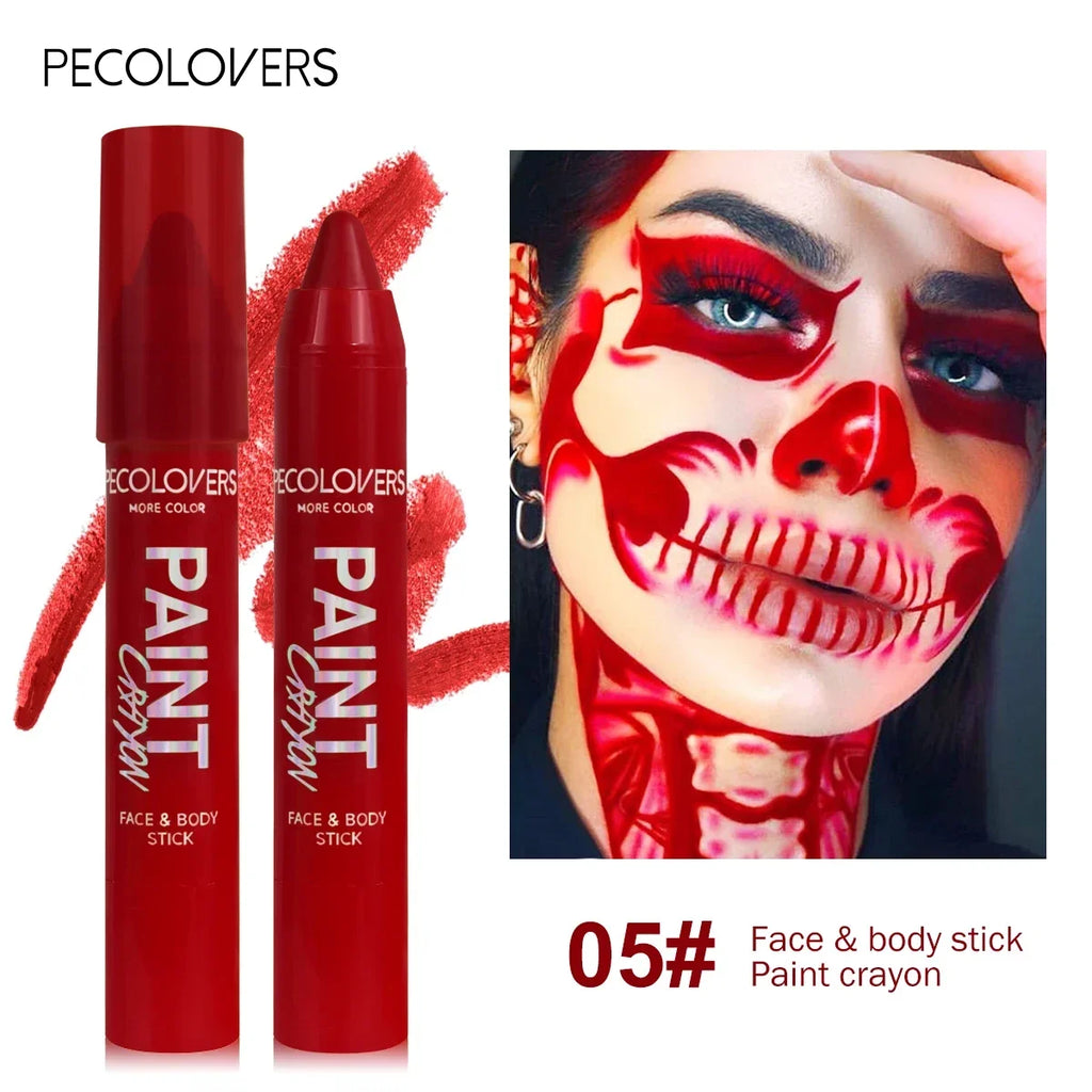 1PC Face and Body Paint Sticks - Sweatproof,  Long-lasting, Matte Finish, Multi-color Suitable for Parties
