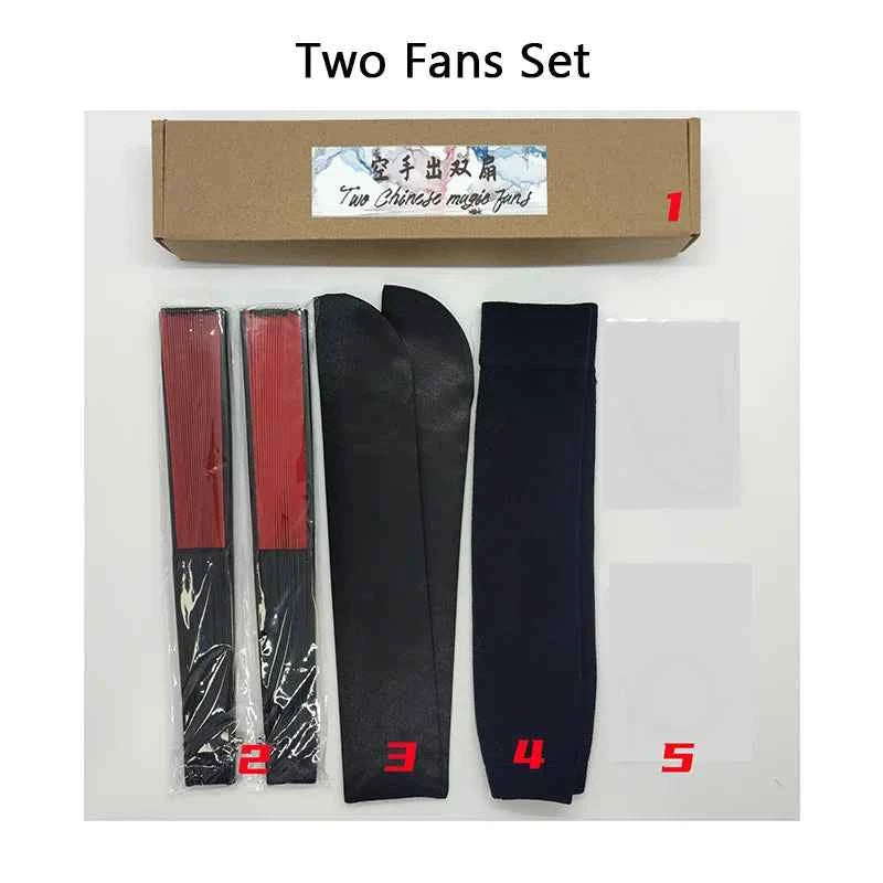 Auto Appearing Fan – Instant Spring Fan Magic Prop (Two Fan Set) - Big Tim's Magic Emporium