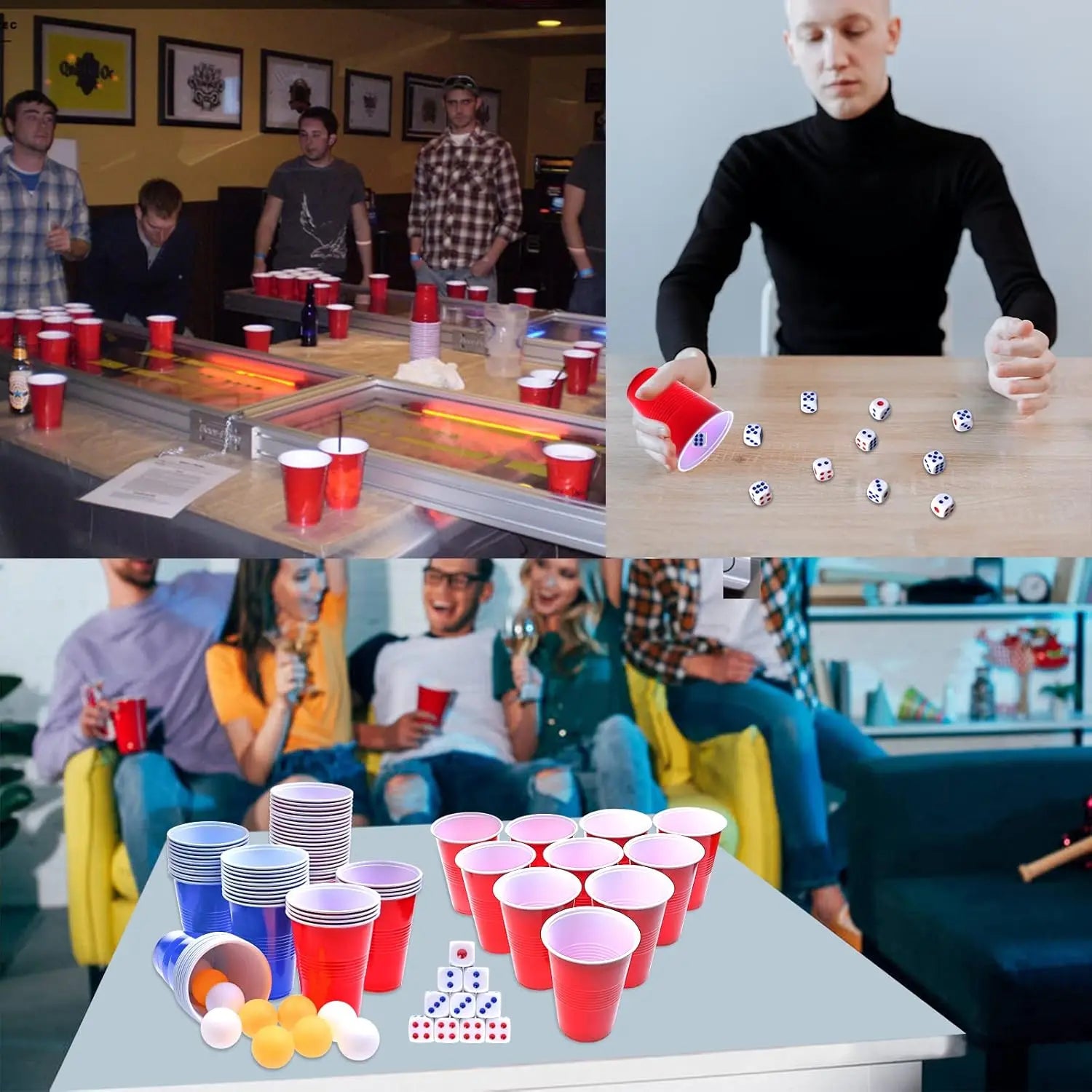 Beer Ping Pong Party Cup, Two Color Cup Adult Party Game, Desktop Interactive Party Game - Big Tim's Magic Emporium