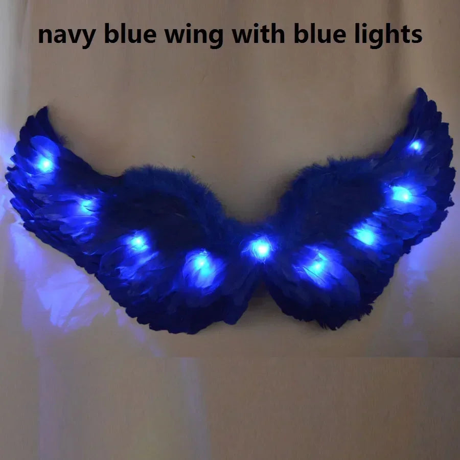Party Glow LED Angel Feather Wing with Luminous Light Up Effect for Costume Birthday, Wedding and Christmas - Big Tim's Magic Emporium