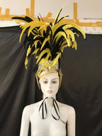 The Stardust Dynasty – Majestic Velvet & Feather Samba Masquerade Crown