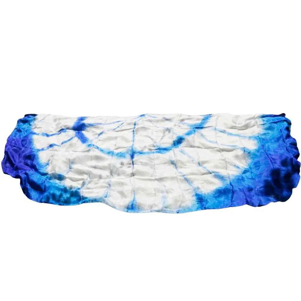 Dance Props 100% Silk Stage Performance Props Half semicircle Belly Dance Silk Semicircle Veils white royal blue