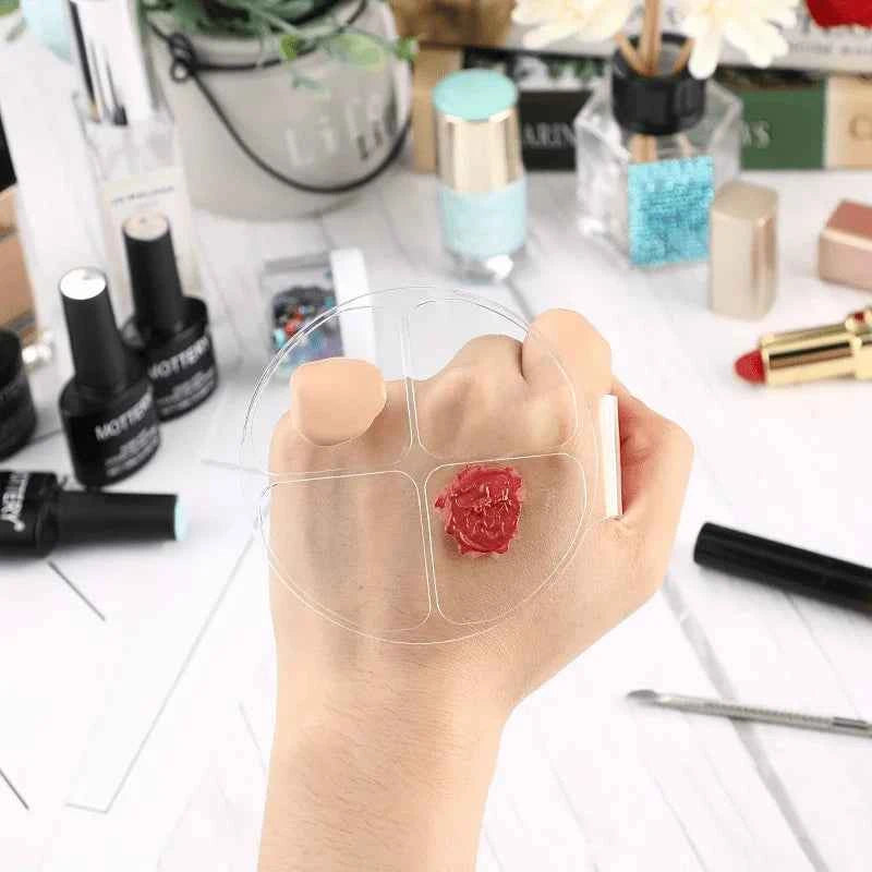 Hand Makeup Mixing Palette Makeup Hand-Held Palette Nail Art Manicure Palette Clear Makeup Palette For Mixing Foundation