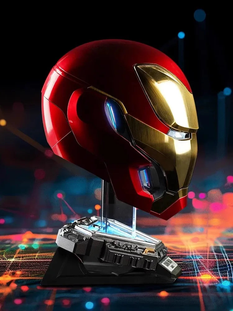 New Mechahead Mk50 Jarvis Iron Man Helmet Luminous Voice Control Deformable Electric Opening Halloween Cos Mask Male Toys Gifts - Big Tim's Magic Emporium