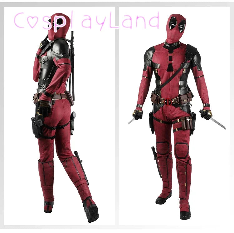 New Arrival DP3 Mr. Pool Cosplay Costume Hero Complete Clothes Red Leather Men Jumpsuit Halloween Carnival Christmas Outfit - Big Tim's Magic Emporium