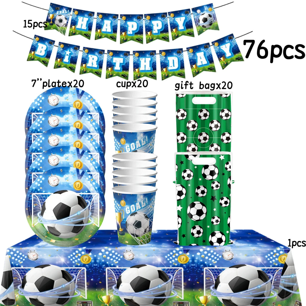 Football Party Stuff Soccer Party Tableware Tablecloth Napkin Cup Plate Soccer Party Backdrop Baby Shower Football Party Favors - Big Tim's Magic Emporium
