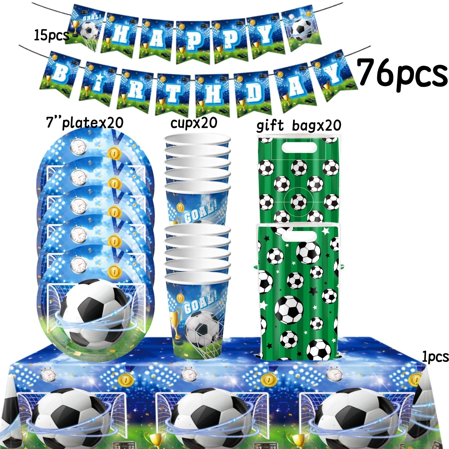 Football Party Stuff Soccer Party Tableware Tablecloth Napkin Cup Plate Soccer Party Backdrop Baby Shower Football Party Favors - Big Tim's Magic Emporium