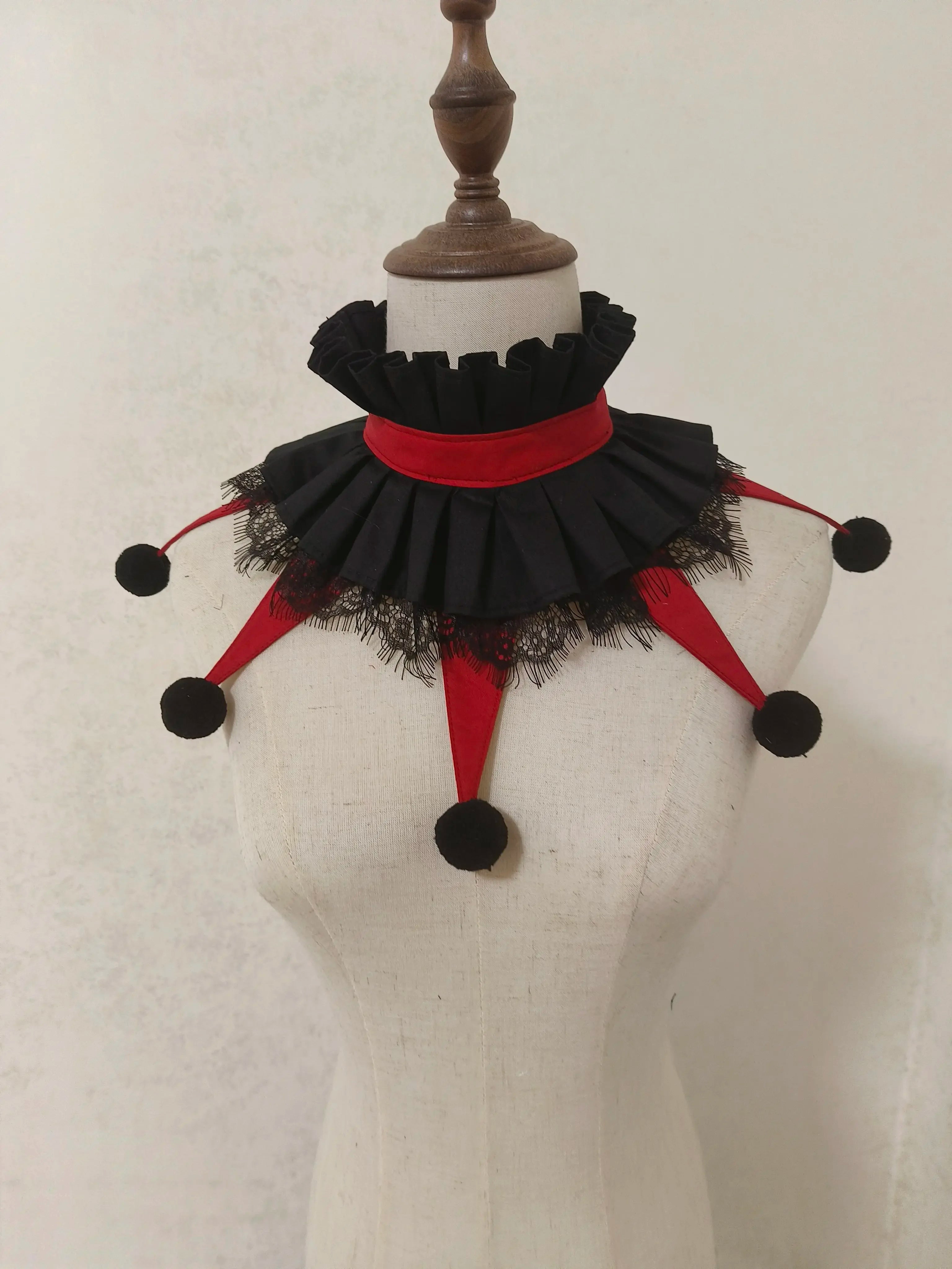 Handmade Halloween Colorful Clowns Chocker Cute Wear Fairy Tale Style Clown Collar Cos Stage Clown Ruff Collars - Big Tim's Magic Emporium