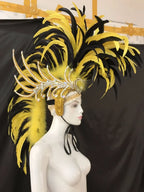 The Stardust Dynasty – Majestic Velvet & Feather Samba Masquerade Crown