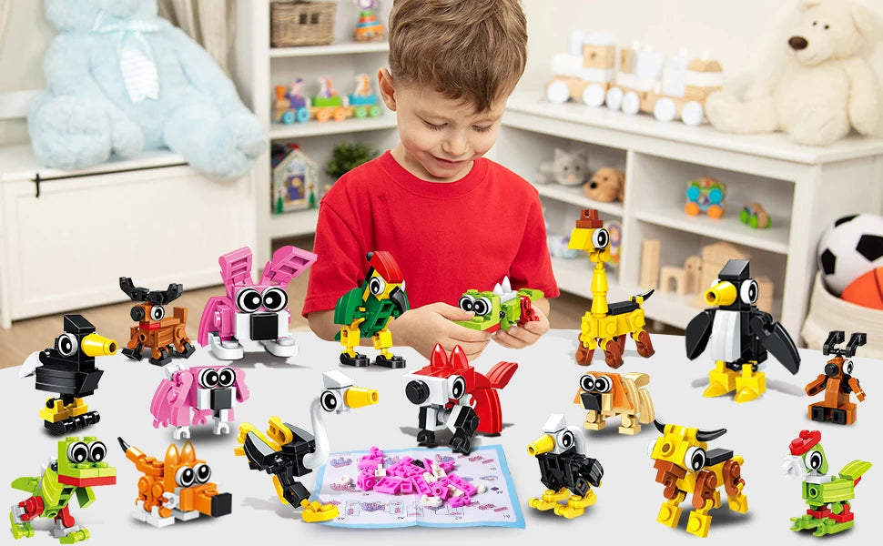 Party Favors for Kids Animals Building Block Toy for Goodie Bag Stuffers Classroom Student Prizes Birthday Gifts for Boys Girls