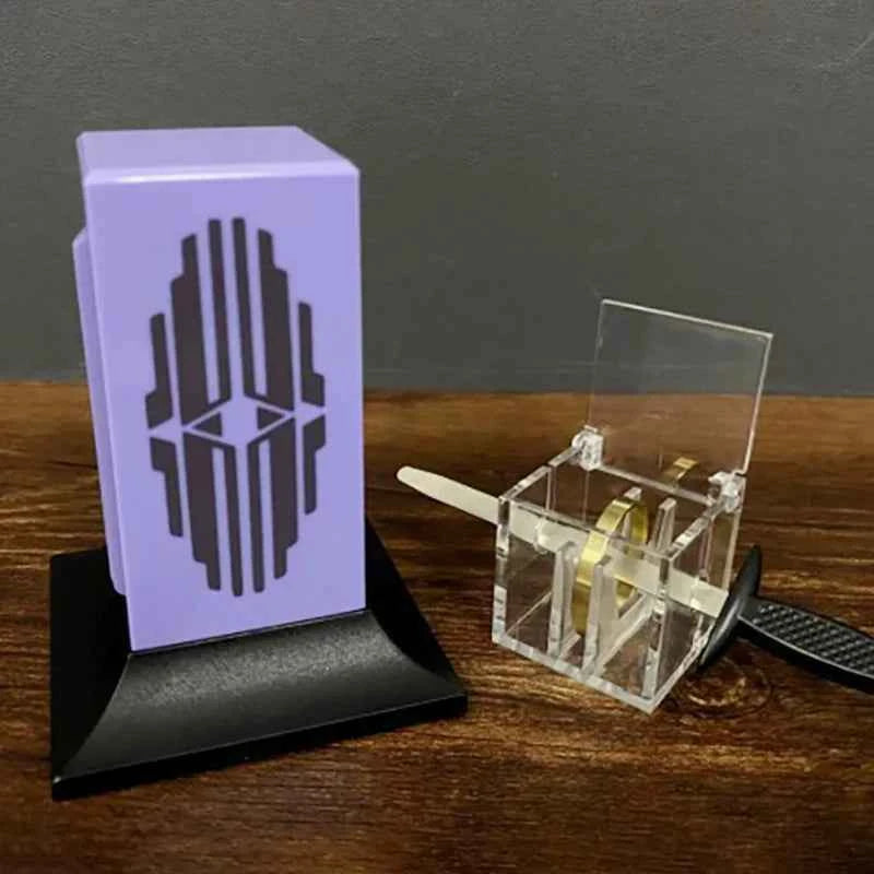 Tenyo Sword Through Ring Inside Casket (Crystal Cleaver) Magic Tricks Close Up Illusions Gimmicks Props Sword Penetrating Magia
