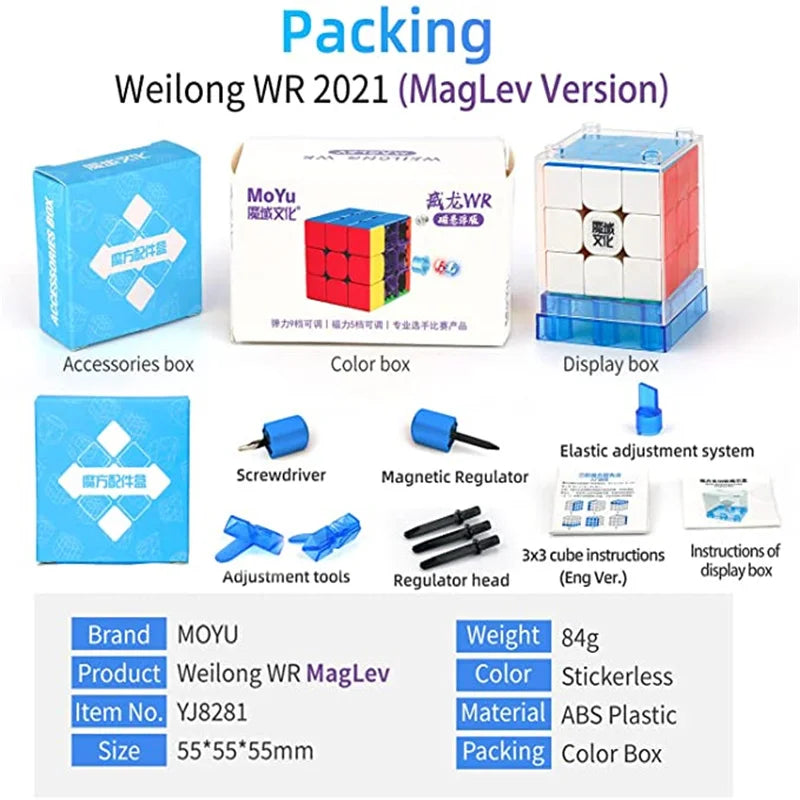 MOYU WeiLong WR M MagLev 2021 3X3 Magnetic Levitation Weilong WRM 2021 Lite Magic Speed Cube Professional Fidget Toys