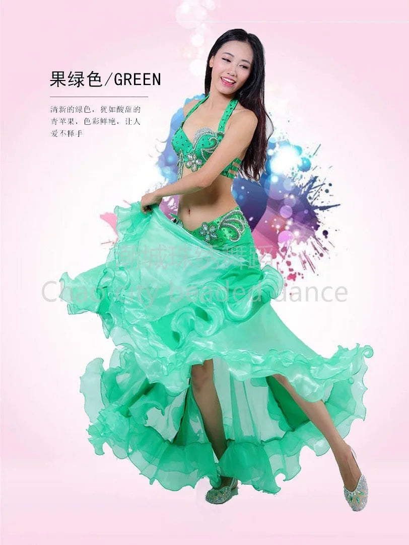 Customized Halloween Belly Dance Costume Set | Exotic Dancewear with Big Skirt - Big Tim's Magic Emporium