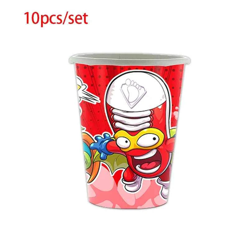 Superzings Birthday Party Decoration Balloon Banner Cake Topper SuperthingsTableware Birthday Party Supplies Baby Shower