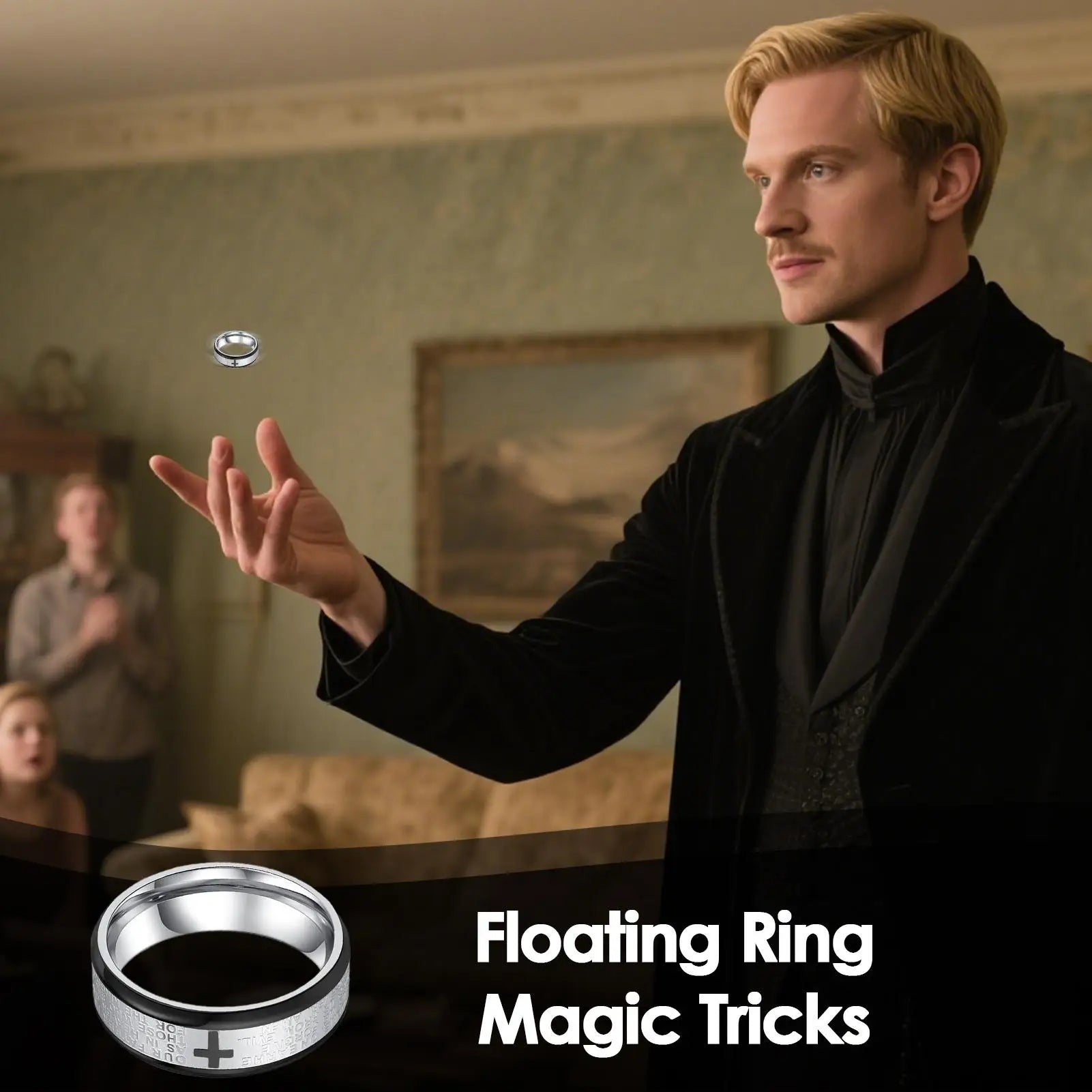 Magic Tricks Floating Ring Magic Trick Metal Cool Floating Toys for Travel Carnival Stage Kids Adults Street Performance Party - Big Tim's Magic Emporium