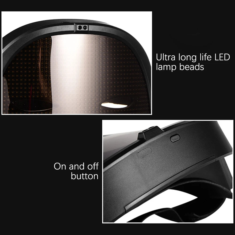 LED Party Mask Bluetooth-connected Programmable USB Charging Glow-in-the-Dark Mask Gestures Sensing Lights Up For Masquerades - Big Tim's Magic Emporium