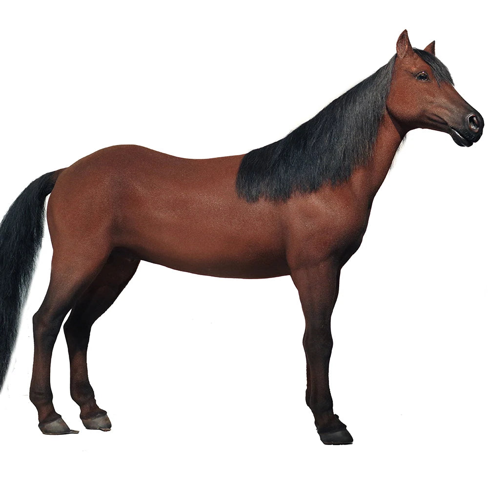 Lifelike Horse Animatronic Models with Realistic Fur for Equestrian Club Decor Fiberglass Horse for Historical Museum