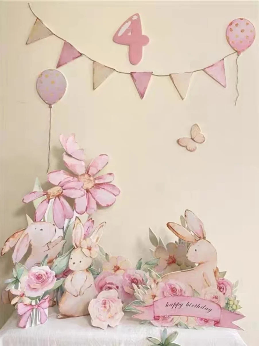 Cartoon Animal Rabbit Party Decoration Girls Birthday Surprise Gift Costume KT Board Paper Industry Festival Supplies - Big Tim's Magic Emporium