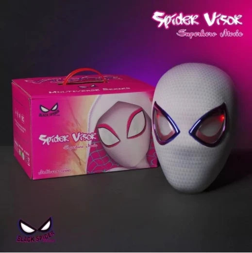 1:1 Mascara Miles Spider-Man Headgear Cosplay Moving Eyes Electronic Mask Remote Control Toys Cosplay costume Adults Kids Gift by Big Tim's Magic Emporium