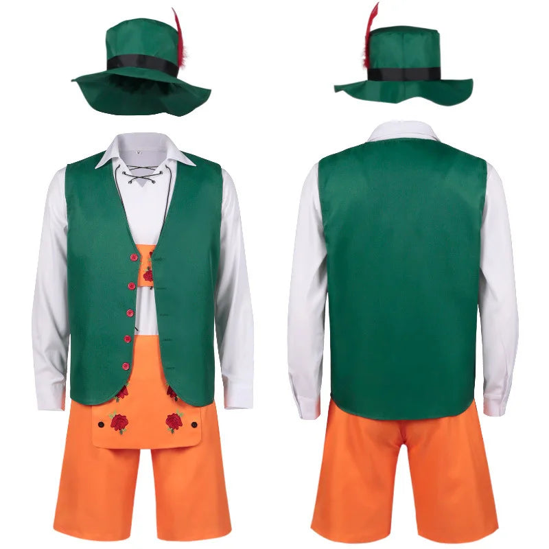 Man German Oktoberfest Outfits Performance Cosplay Costume Halloween Carnival Clothing Accessories Set - Big Tim's Magic Emporium