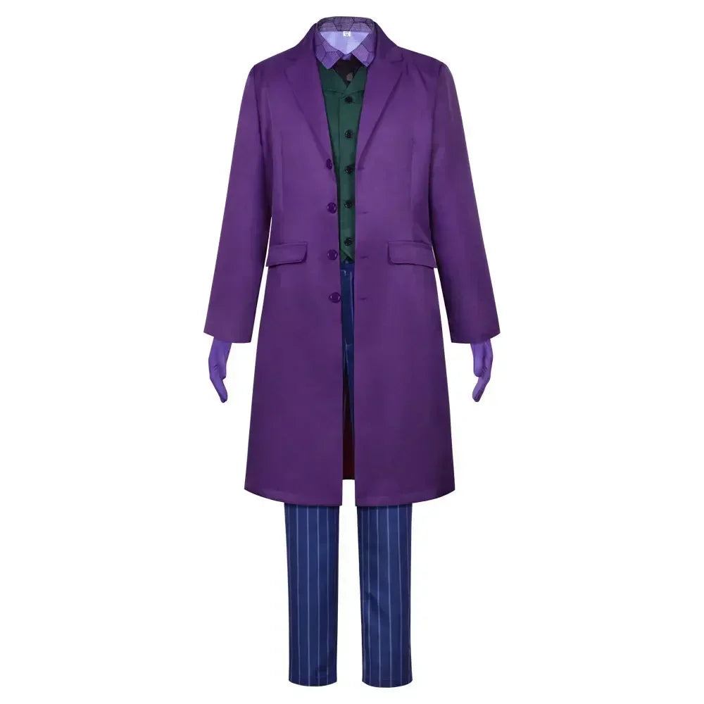 Purple Jacket Uniform for Adult Halloween Dress Up Party Clown Heath Ledger Suit Cosplay Movie&tv Dark Knight Costumes - Big Tim's Magic Emporium