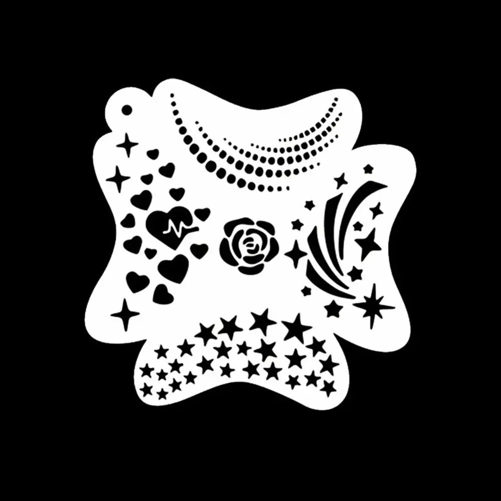 Face Paint Stencils Professional Body Art Paint Stencils Reusable for Adults Kids Easily Use Templates for Parties Makeup Tools