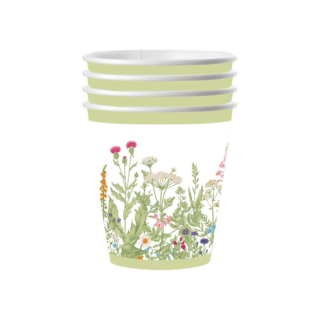 240pcs Spring Flowers Fresh Disposable Paper Tableware Wildflower Plate Birthday Party Decoration Party Supplies Party - Big Tim's Magic Emporium