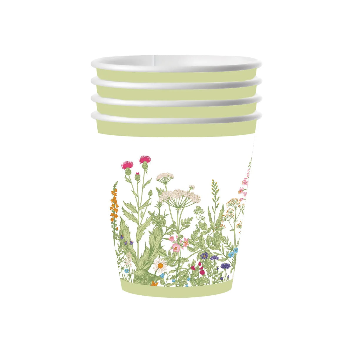 240pcs Spring Flowers Fresh Disposable Paper Tableware Wildflower Plate Birthday Party Decoration Party Supplies Party - Big Tim's Magic Emporium