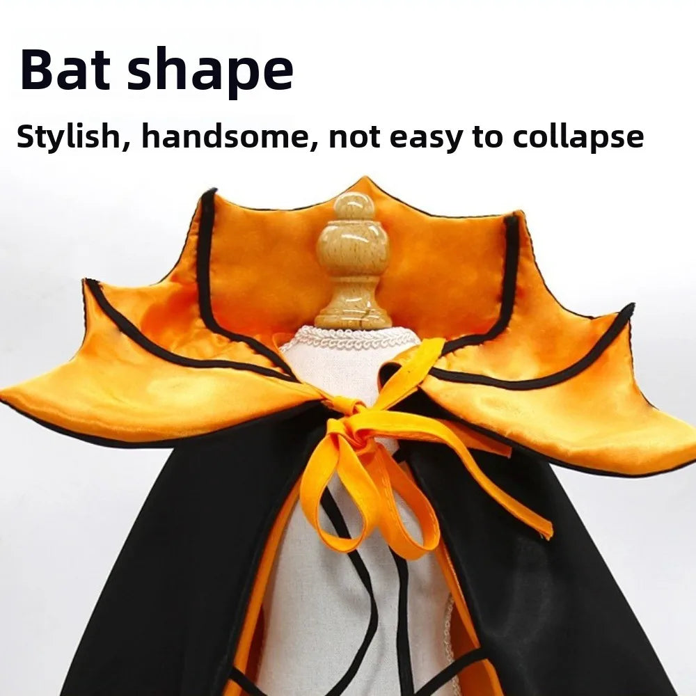 Bat Transformation Halloween Pet Costume Stand-collar Comfortable Cat Cosplay Cloak Bow Soft Fabric Small Dog Knight Cape Party