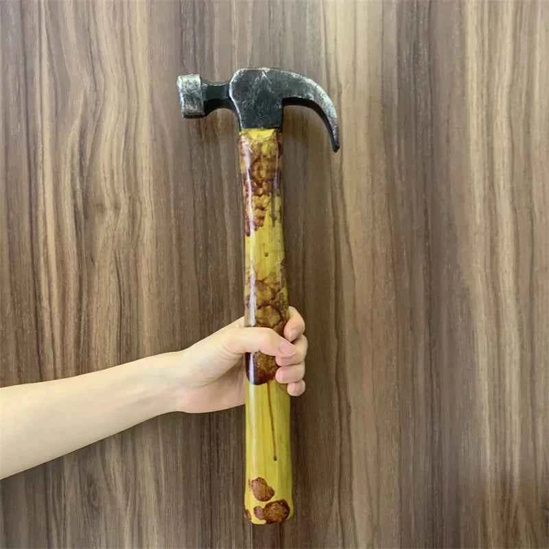 Stage Props Jackhammer Repairman Tool Carpenter's Hammer Model Cosplay Halloween Scare Props Safety PU Kids Educate Toy