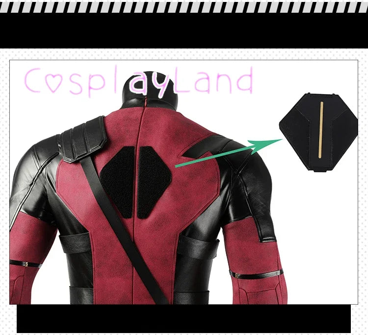 New Arrival DP3 Mr. Pool Cosplay Costume Hero Complete Clothes Red Leather Men Jumpsuit Halloween Carnival Christmas Outfit - Big Tim's Magic Emporium