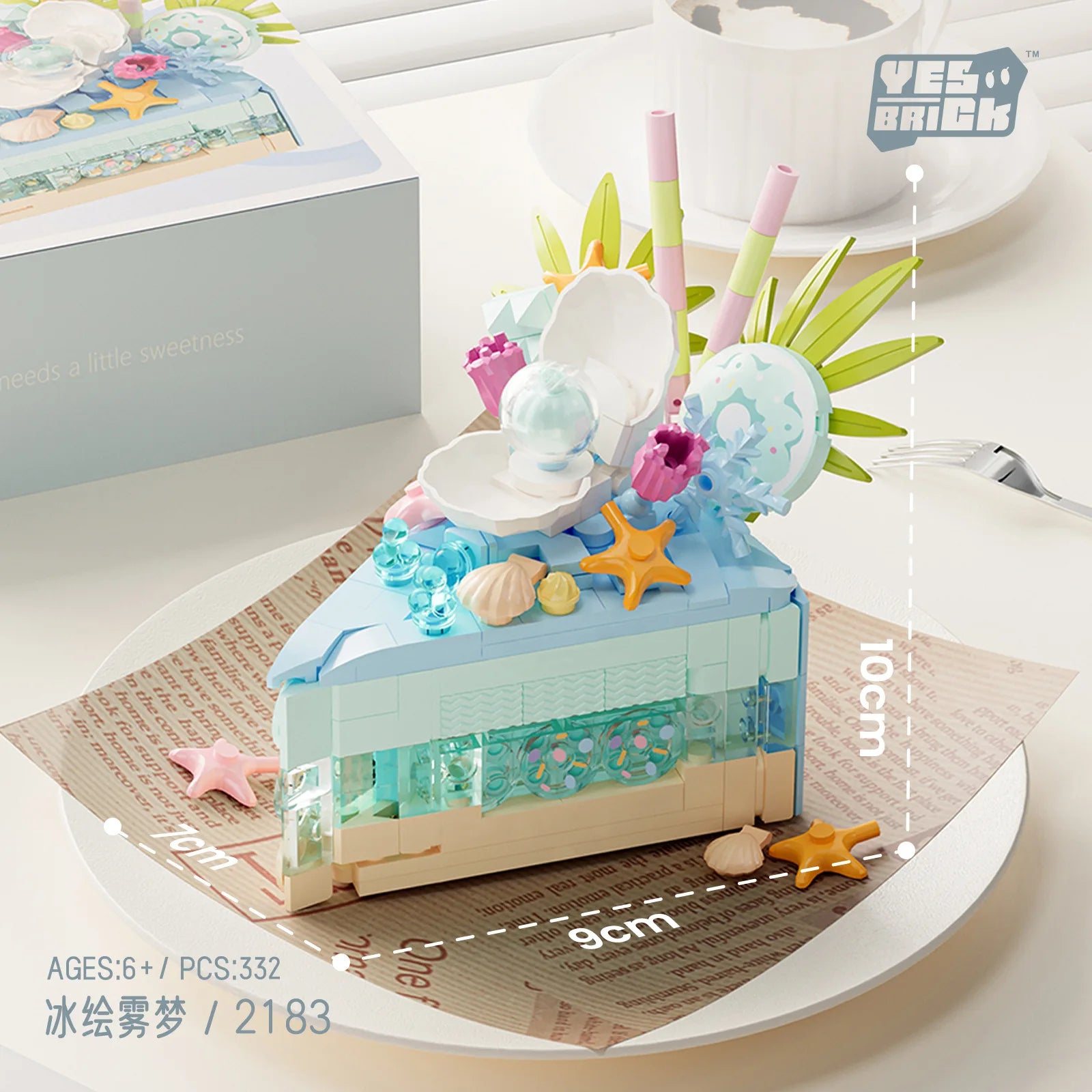 Birthday Cake Shape Building Blocks, Mini Assembly Bricks Ornament, Intellectual Educational Toy for Children Holiday Gifts