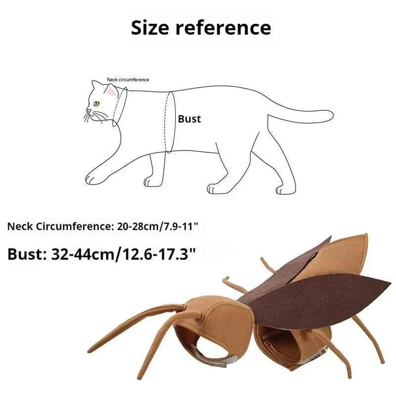 Kawai Pet Transformation Costume Funny Halloween Cockroach Costume Dogs Cats Dress Up Clothing For Outdoor Party Props Gift
