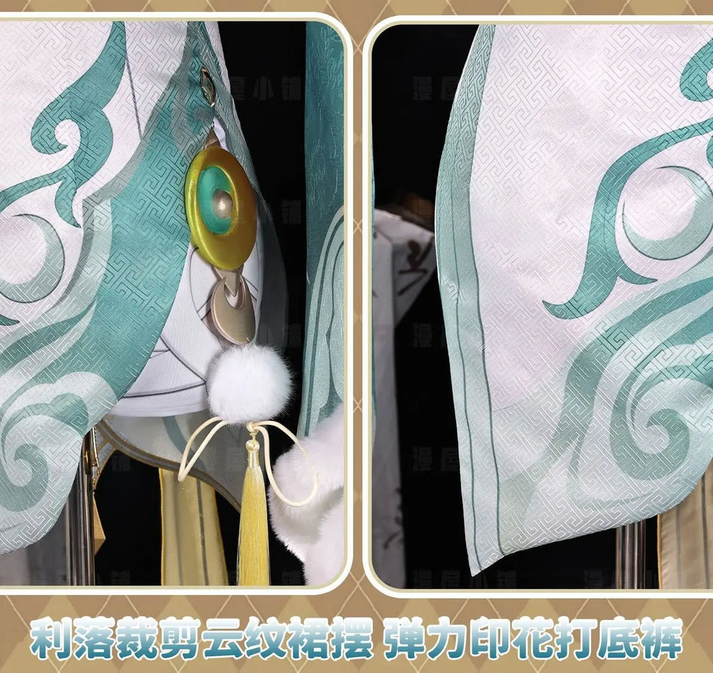 Genshin Impact Zi Bai Cosplay Costume Halloween Party Gorgeous Uniform Accessories Props Complete Set HERO Cos - Big Tim's Magic Emporium