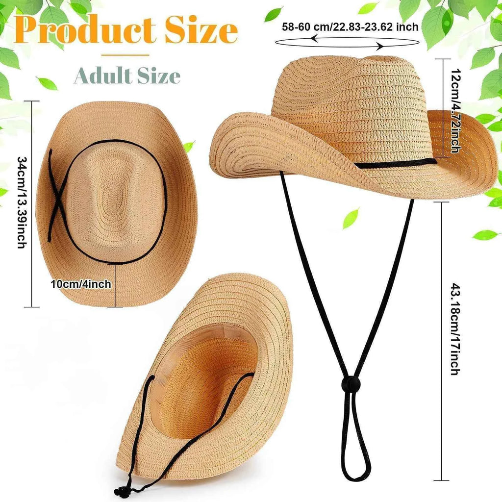 4-50Pcs Straw Cowboy Hats for Party Bulk Sombrero Hats Western Hats for Women and Men Wedding/Beach/Havana Party Favor Supplies