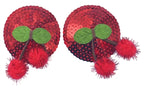 Sparkling Cherry & Fruit Sequined Nipple Pasties Set