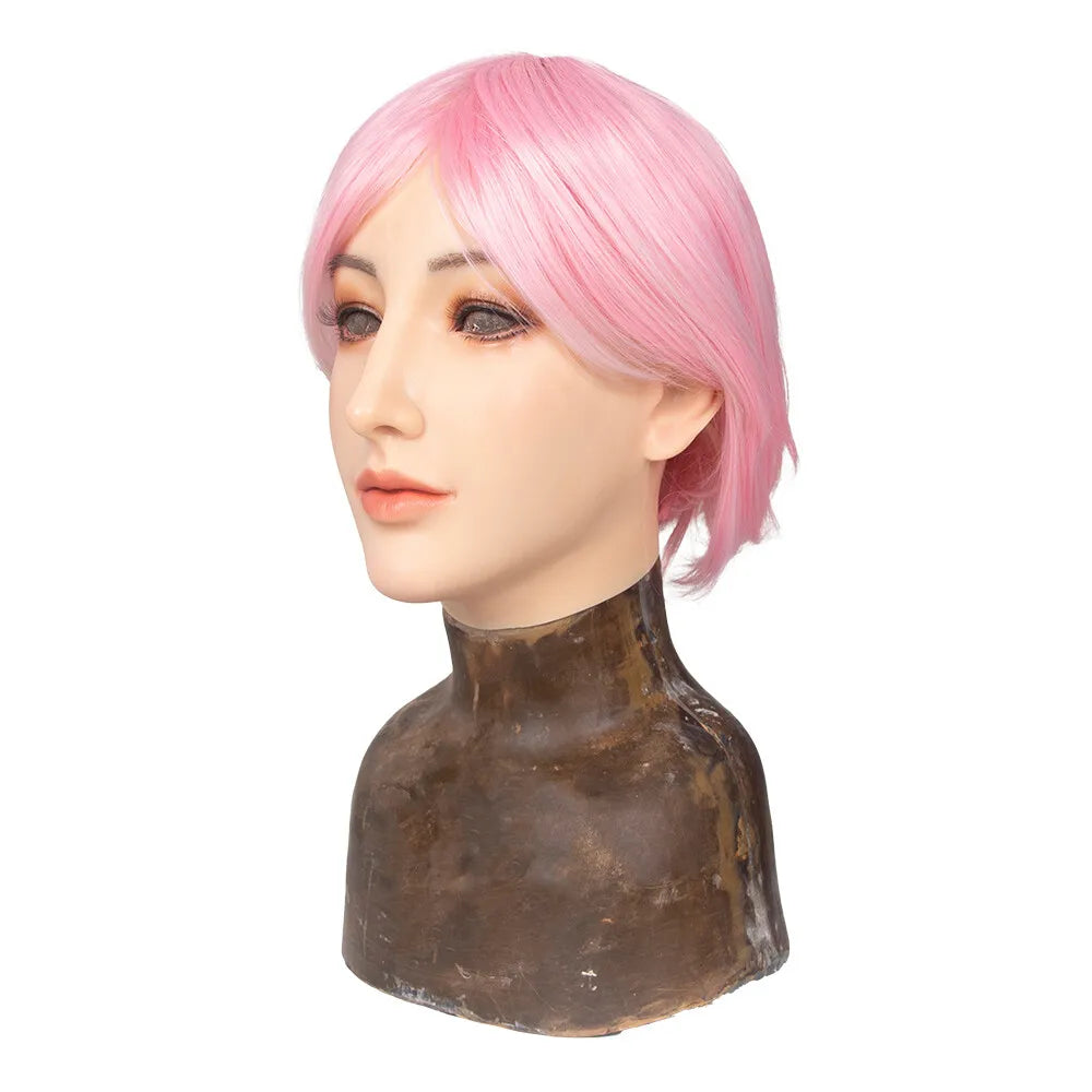 High-Quality Silicone Face Masks Crossdresser Fake Faces Drag Queen Stage Performance Cosplay Crossdressing Sissy Transgender - Big Tim's Magic Emporium