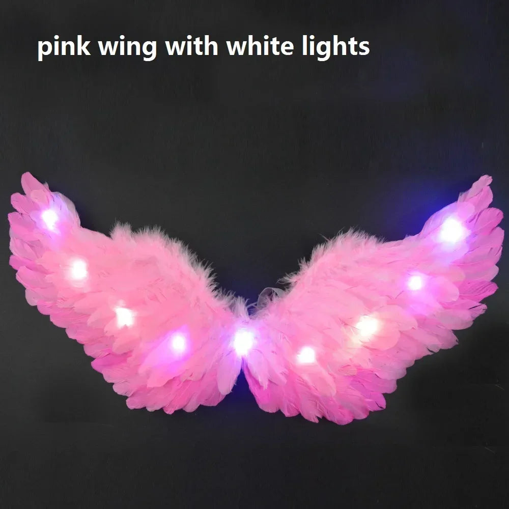 Party Glow LED Angel Feather Wing with Luminous Light Up Effect for Costume Birthday, Wedding and Christmas - Big Tim's Magic Emporium