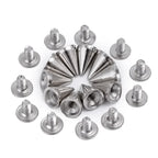 Metal Cone Studs & Spikes Screwback Rivets for Leathercraft, Clothes & DIY Hardware