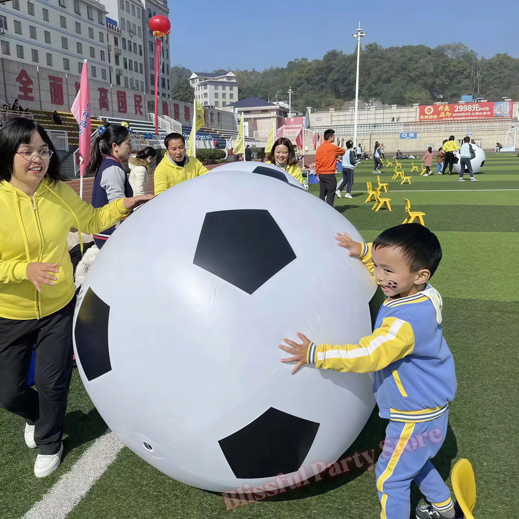 Inflated Large Pvc Soccer Ball Football Beach Balloons Water Party Swimming Pool Kindergarten Outdoor Games Supplies Party Props