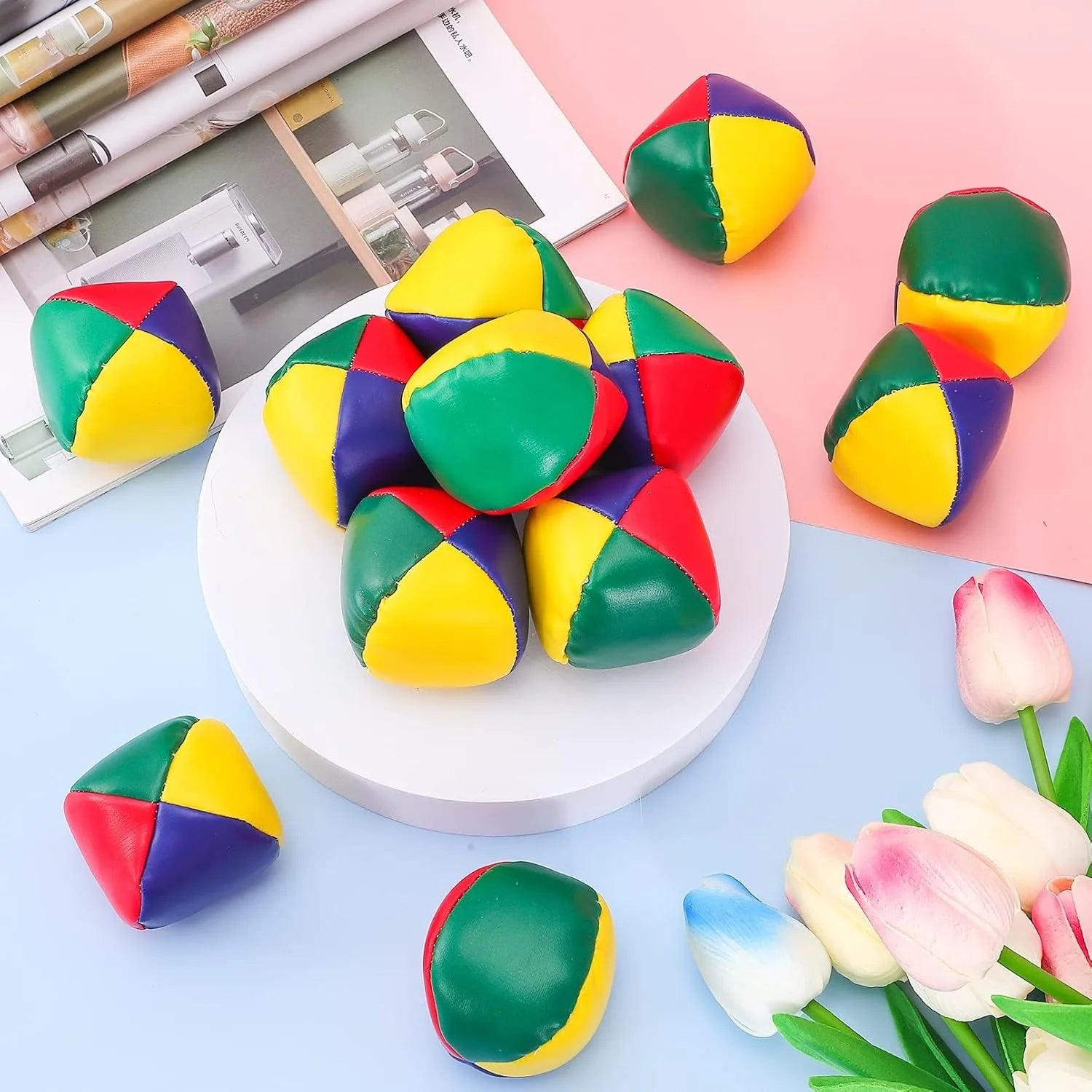 6 PCS Juggling Balls for Beginners Soft Juggle Ball Kit Easy-to-Handle Mini Juggling Balls Perfect for Fun and Stress Relief