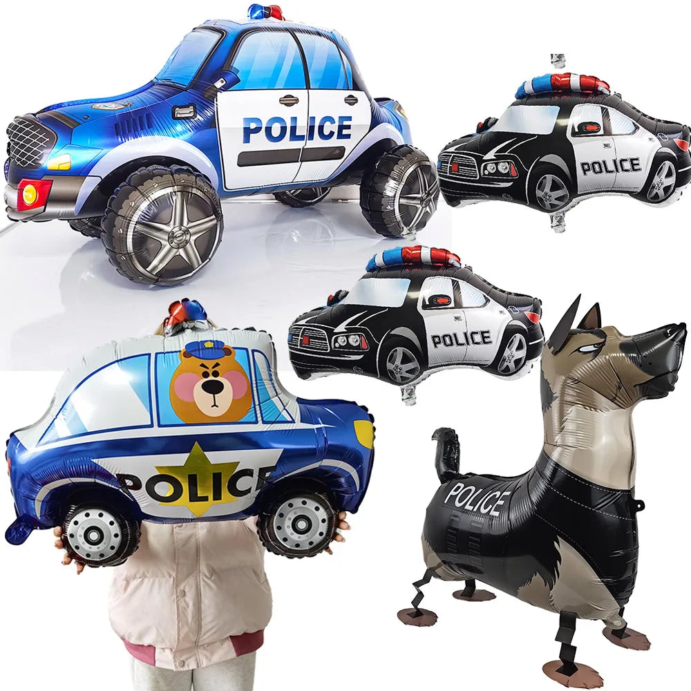 Police Party Foil Balloons Children Gifts Boys Birthday Balloons Police Party Supplies Birthday Party Police Themed Party Decors - Big Tim's Magic Emporium