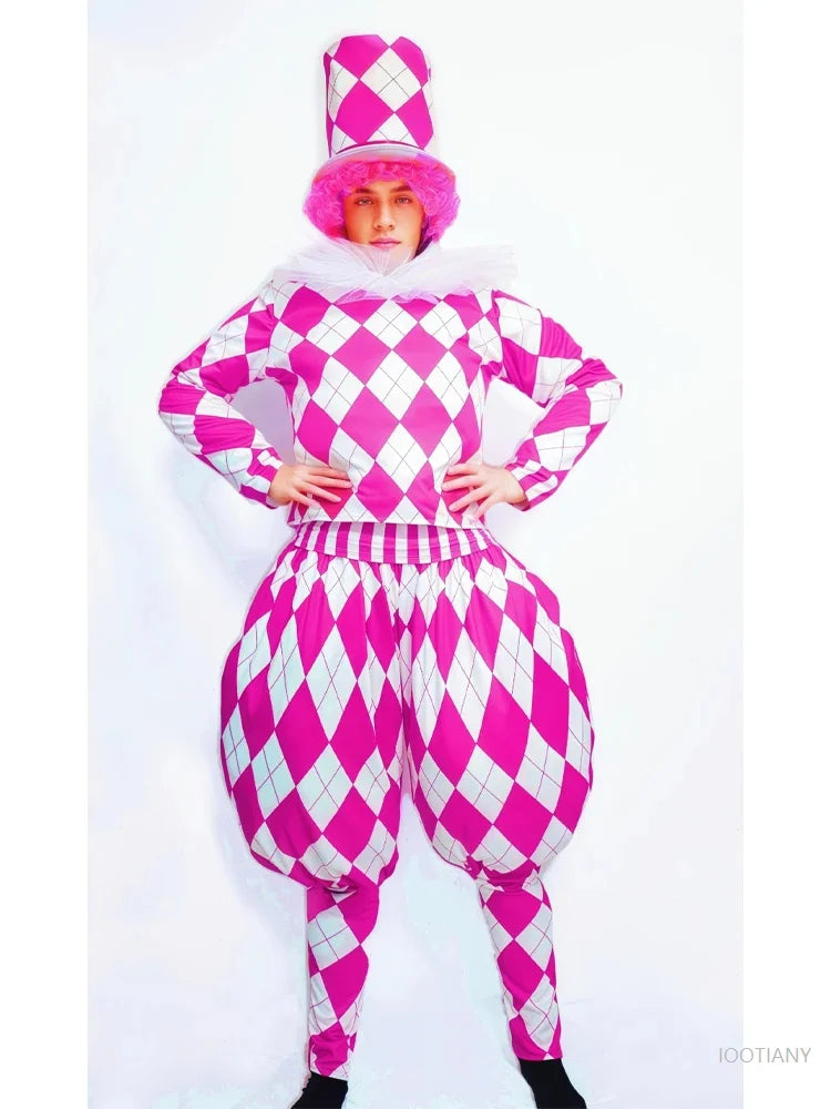 Clown Cosplay Costume Carnival Team Tour Performance Clothes Carnival Party Amusement Park Carnival Costume Dancer Stage Costume - Big Tim's Magic Emporium