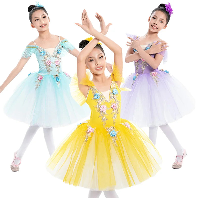 Children's Ballet Skirt, Girls' Dance Skirt, Ballet Performer Clothing, Children's Dance Skirt, Stage Performance Group Clothing - Big Tim's Magic Emporium
