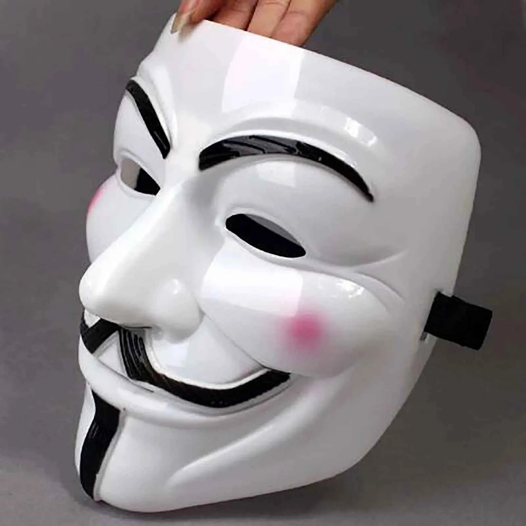 Movie Masquerade Anonymous Face Mask Halloween Party Cosplay Masks Props for Adult Kids Film Theme Mask Anime Costumes Supplies