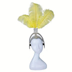 Ostrich Feathered Rhinestone Headpiece